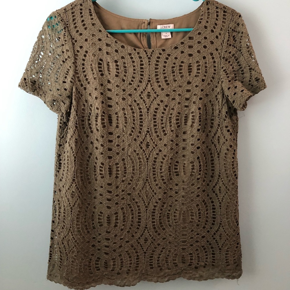 J Crew Short Sleeve Blouse.